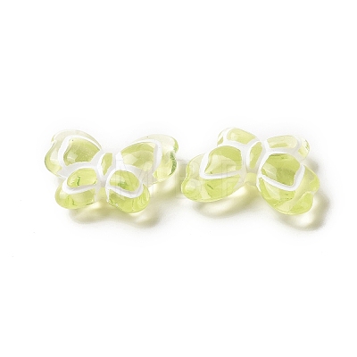 Spray Painted Transparent Acrylic Beads OACR-E015-30-1