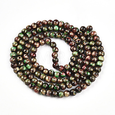 Baking Paint Glass Beads X1-DGLA-N003-6mm-B07-1