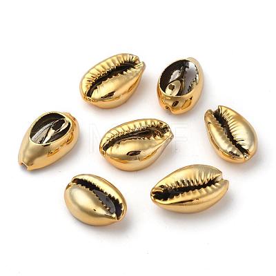 Electroplated Natural Shell Beads X-BSHE-O017-13G-1