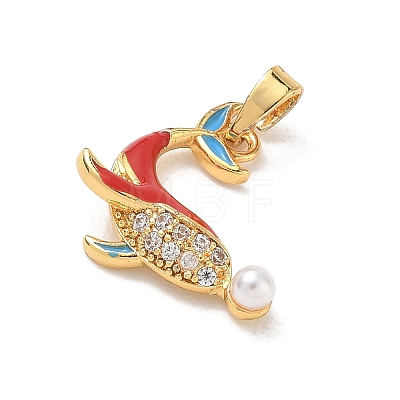 Brass Enamel Pendants RB-CBA2CEF-01G-01-1