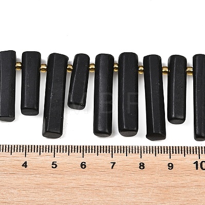 Natural Shungite Beads Strands G-F829-A06-01-1
