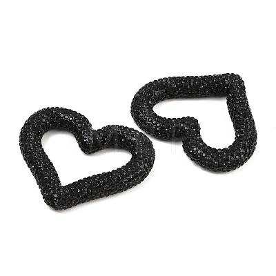 Handmade Polymer Clay Rhinestone Linking Rings CLAY-H009-04C-1