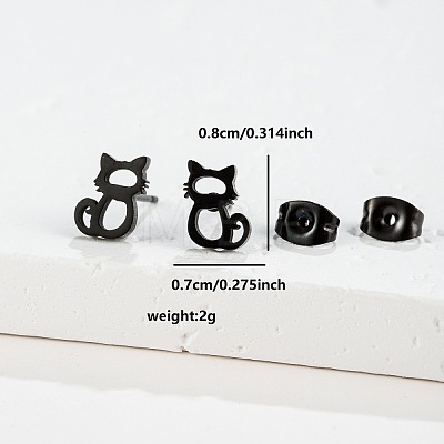 201 Stainless Steel Stud Earrings FS-WGB18B1-04-1