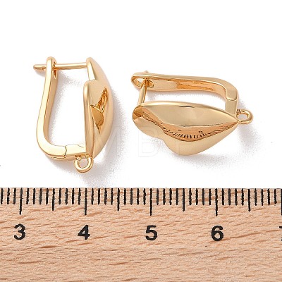 Brass Hoop Earrings Findings KK-B105-05G-02-1