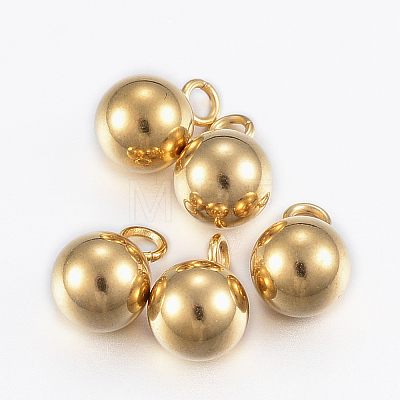 304 Stainless Steel Sphere Charms STAS-H394-11-1