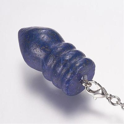 Natural Dyed Lapis Lazuli Pointed Dowsing Pendulums G-E338-07G-1