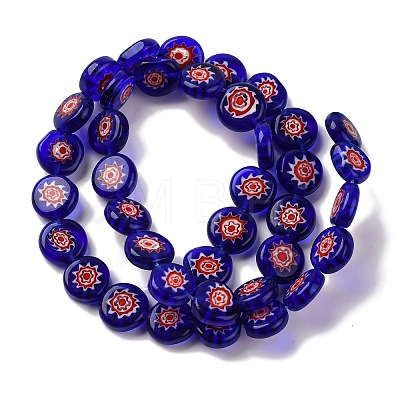 Handmade Millefiori Lampwork Beads Strands LAMP-G164-04F-1