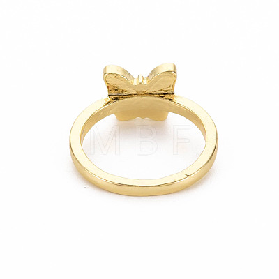 Rack Plating Light Gold Alloy Enamel Rings RJEW-Q163-004-RS-1