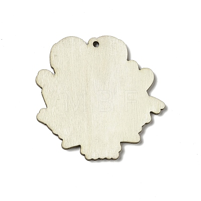 Father's Day Single Face Printed Aspen Wood Big Pendants WOOD-G014-31-1