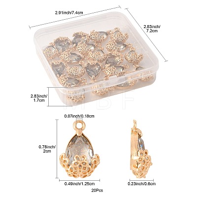 20Pcs Rhinestone Pendants FIND-FS0004-75B-1