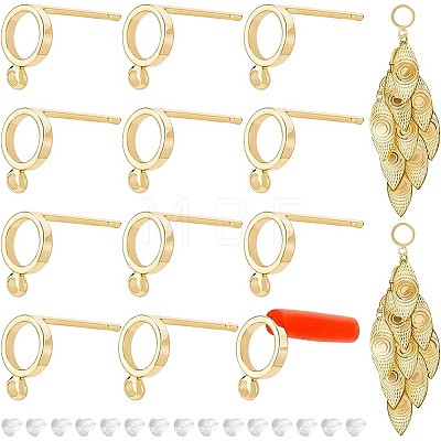 20Pcs Brass Stud Earring Findings KK-BC0008-36-1