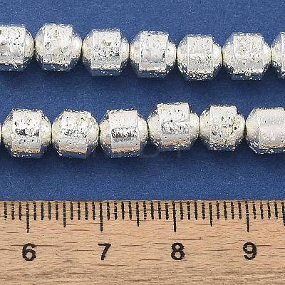 Electroplated Natural Lava Rock Beads Strands G-L606-B02-01F-1