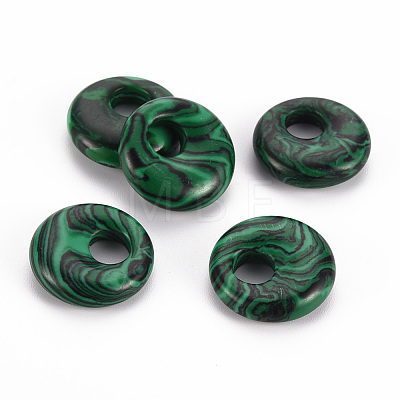 Synthetic Malachite Pendants G-T122-67H-1