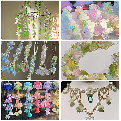 350Pcs 7 Styles Glass Beads GLAA-SC0003-44-1