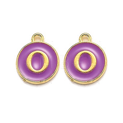 Golden Plated Alloy Enamel Charms LS-ENAM-Q437-12O-1