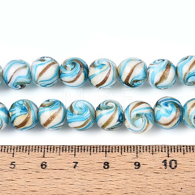 Handmade Gold Sand Lampwork Beads LAMP-T024-11C-1