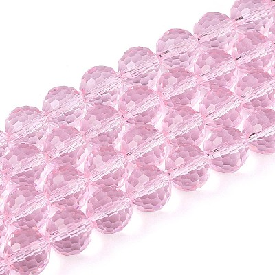Transparent Glass Bead Strands GLAA-R095-10mm-33-1