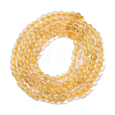 Natural Gold Rutilated Quartz Beads Strands G-A235-B06-01-1