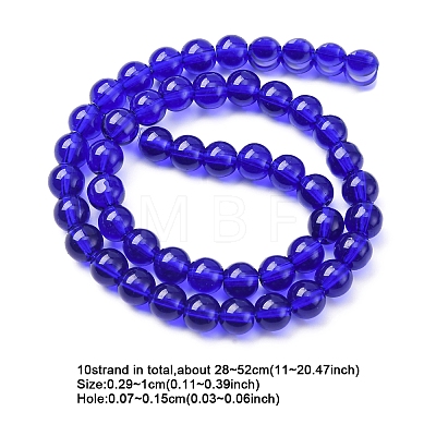 Electroplate Glass Beads Strands EGLA-FS0001-42D-1