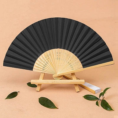 Bamboo with Paper Blank Folding Fan PW-WG26052-17-1