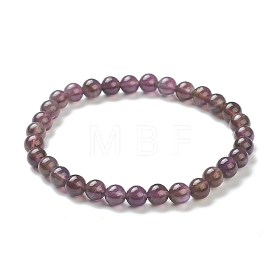 Natural Amethyst Beaded Stretch Bracelets BJEW-D446-B-47-1