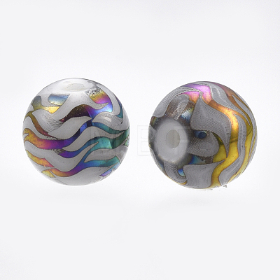 Electroplate Glass Beads EGLA-S173-06A-1