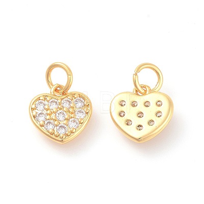 Brass Micro Pave Cubic Zirconia Charms X-ZIRC-F106-07G-1