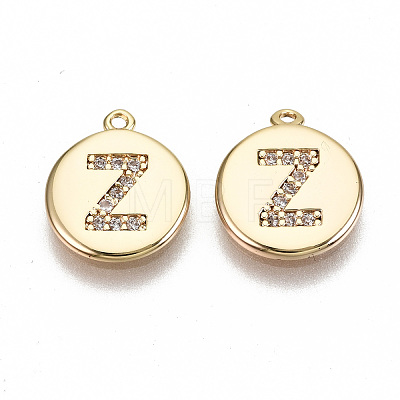 Brass Micro Pave Clear Cubic Zirconia Charms KK-N231-233Z-NF-1