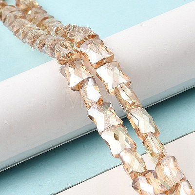 AB Color Plated Transparent Glass Beads Strands EGLA-P051-06A-A06-1