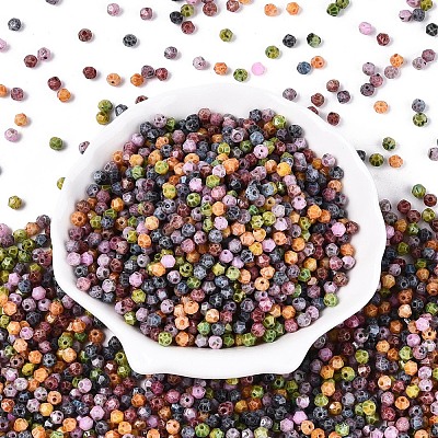 Picasso Glass Seed Beads SEED-N012-04A-1