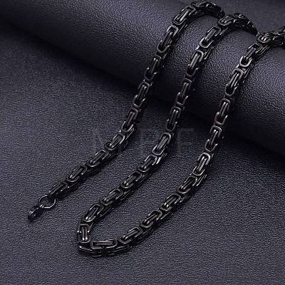 Titanium Steel Byzantine Chains Necklaces FS-WG56795-132-1