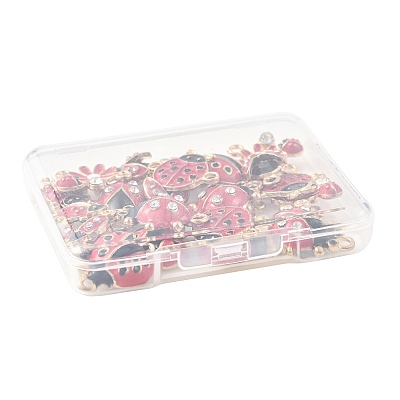 24Pcs 6 Styles Alloy Crystal Rhinestones Connector Charms FIND-FS0004-78-1