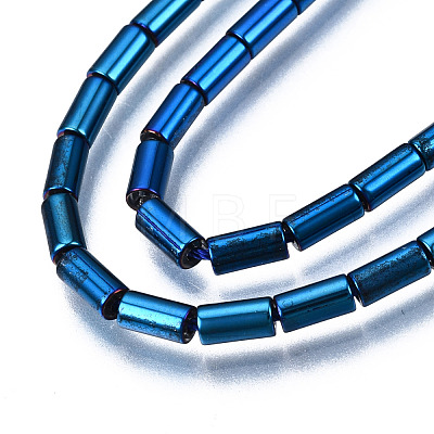 Electroplate Opaque Glass Beads Strands EGLA-T023-02-A01-1