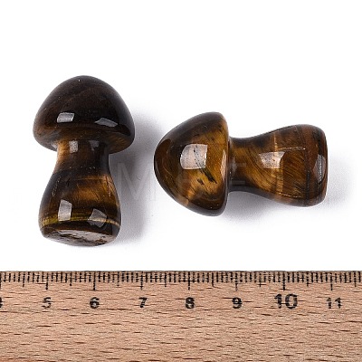 Natural Tiger Eye Mushroom Display Decorations G-Q602-03I-1