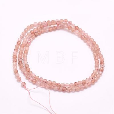 Natural Strawberry Quartz Beads Strands G-F509-31-3mm-1