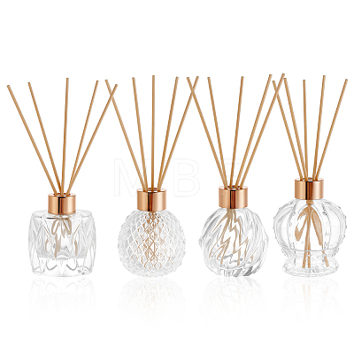 4Pcs Glass Aromatherapy Refillable Bottles AJEW-GA0010-83-1