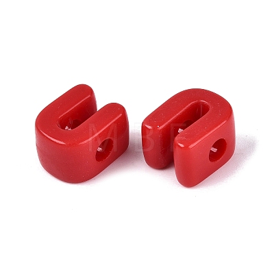 Opaque Acrylic European Beads OACR-M027-01U-10-1