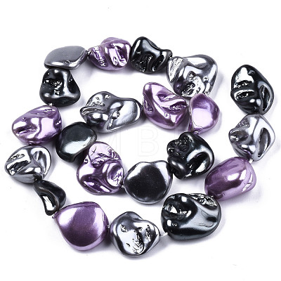 Electroplated Natural Freshwater Shell Beads Strands SHEL-R113-01B-1
