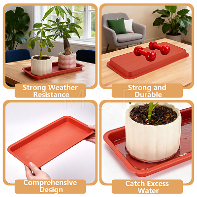 Plastic Planters Tray AJEW-WH0643-057-1