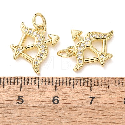 Brass Micro Pave Clear Cubic Zirconia Pendants CU-E003-14G-A-1