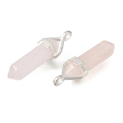 Natural Rose Quartz Pendants G-H360-01S-11-1