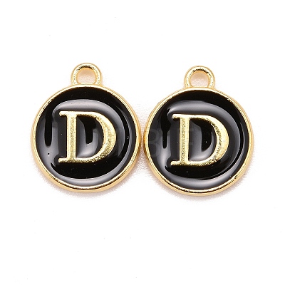 Golden Plated Alloy Charms LS-ENAM-S118-02D-1