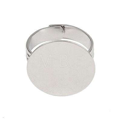Flat Round Brass Pad Ring Settings X-MAK-S033-018P-NF-1