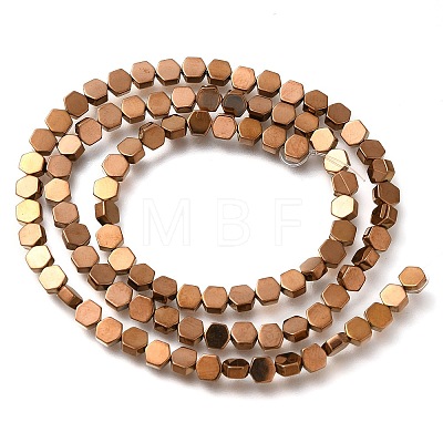 Electroplated Synthetic Non-magnetic Hematite Beads Strands G-C154-B01-1