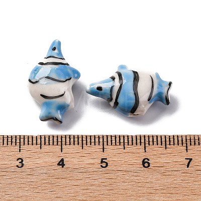 Handmade Porcelain Beads PORC-R002-02G-1