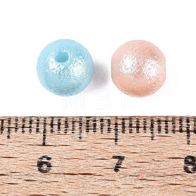 Textured Opaque Acrylic Beads OACR-N160-01A-1