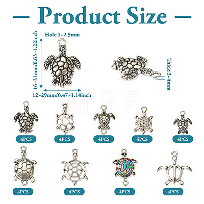 DIY Hollow Tortoise Jewelry Making Finding Kit FIND-TA0002-78-1