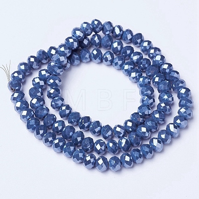 Electroplate Glass Beads Strands EGLA-A034-P6mm-A05-1