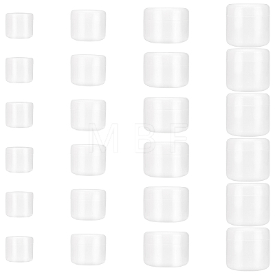 24Pcs 4 Styles Plastic Empty Portable Facial Cream Jar CON-WA0001-18-1