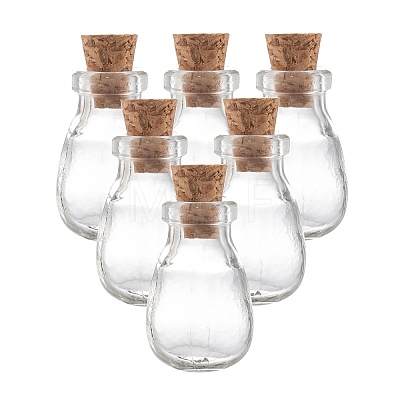 Oval Glass Bottle for Bead Containers X1-AJEW-R045-09-1